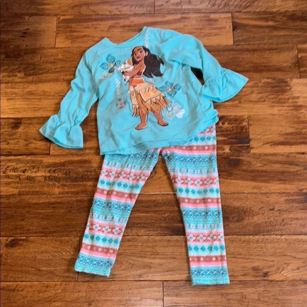Disney Moana Toddler Set - Aqua and Multicolor